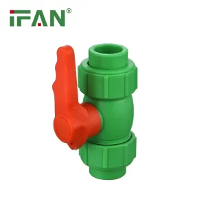 IFAN Hot Sale PPR Plastic Double Union Ball Valve