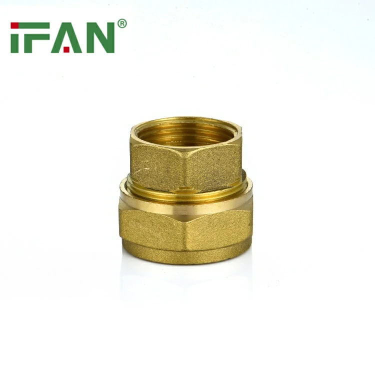 IFANPRO brass PEX fitting seated into a female socket, inspected before shipping