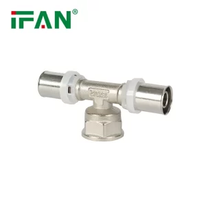 PEX press fitting female tee