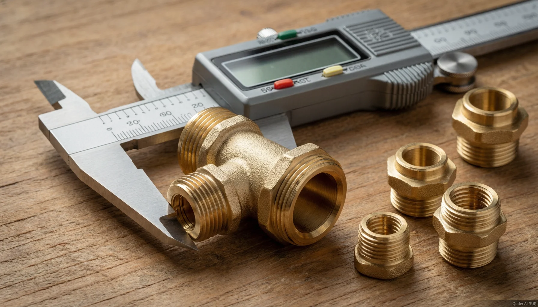 PEX pipe fitting sizing chart showing imperial sizes 3/8 inch to 1-1/4 inch with metric equivalents 16mm to 32mm