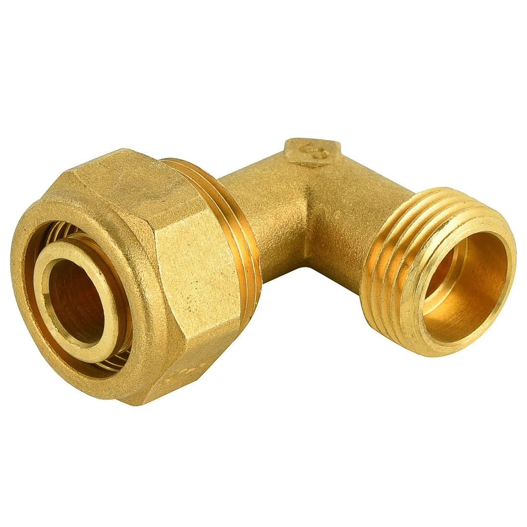 PEX plumbing pipe and fittings arranged on a job site showing red hot water line, blue cold water line, and brass crimp fittings